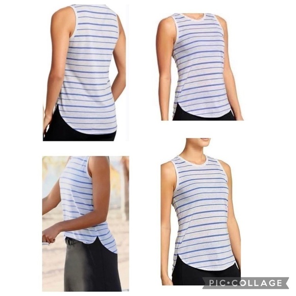 Athleta Striped Asana Tank - Picture 1 of 9